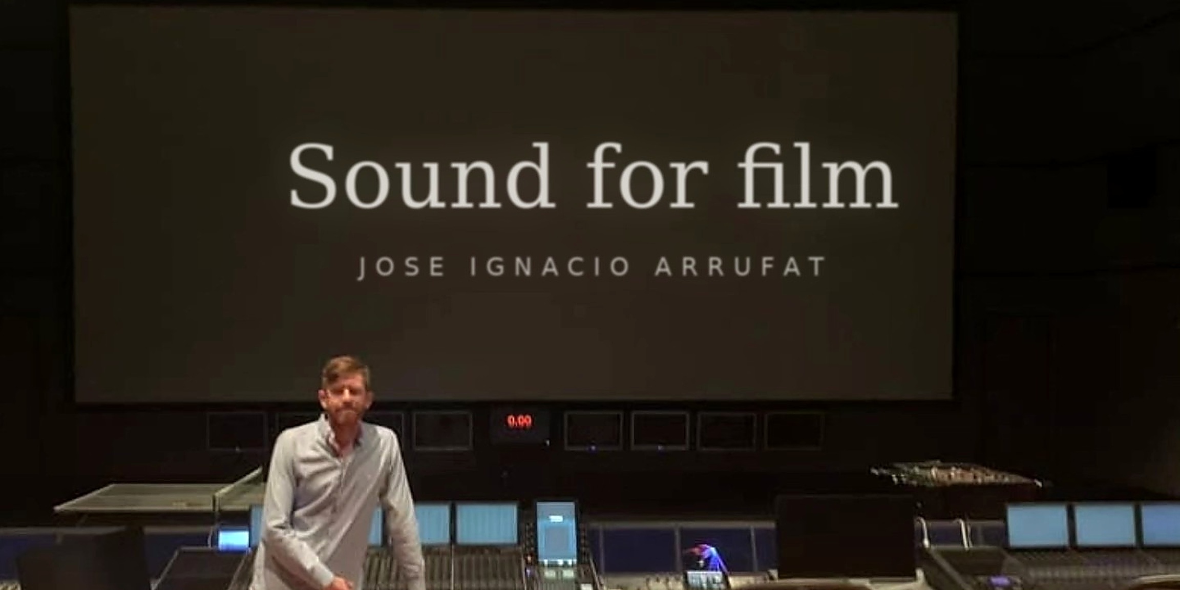 Jose Ignacio Arrufat on a professional mixing stage